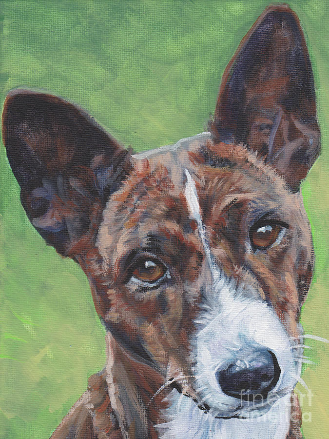 Basenji Dog Painting Painting by Lee Ann Shepard