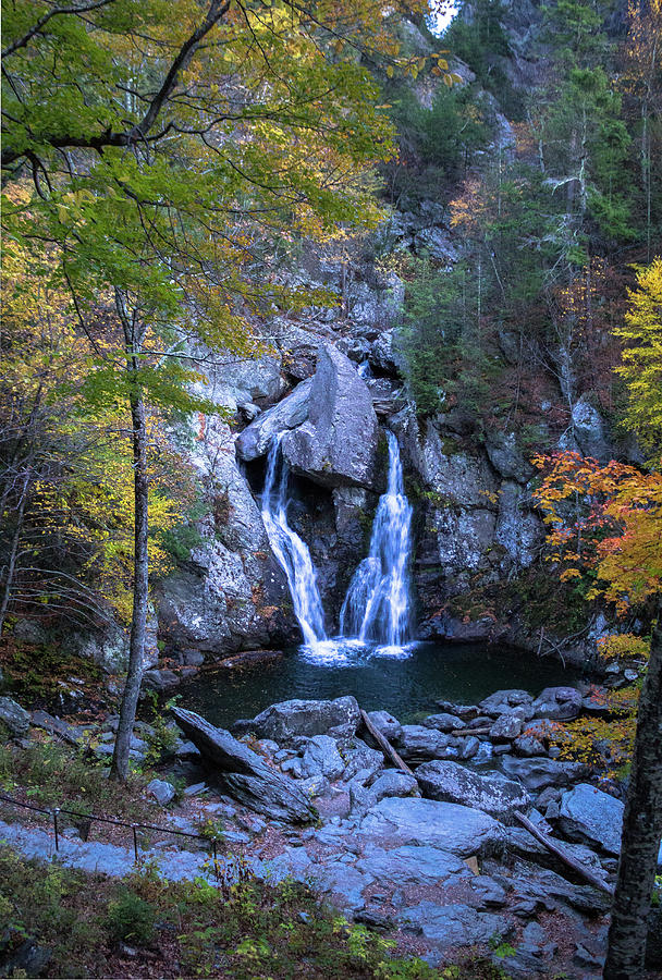 Bash Bish Falls in Autumn Digital Art by John Morzen