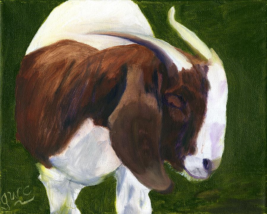 Goat Painting - Bashful by Gloria Condon
