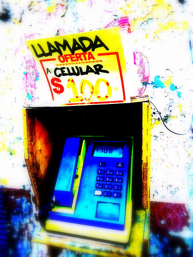 Basic Phone booth in Santiago Photograph by Funkpix Photo Hunter