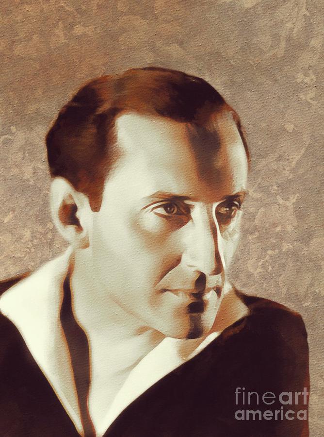 Hollywood Painting - Basil Rathbone, Movie Legend by Esoterica Art Agency