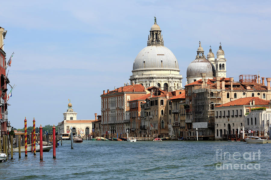 Basilica Della Salute and Punta della Dogana on the Grand Canal Photograph by Louise Heusinkveld