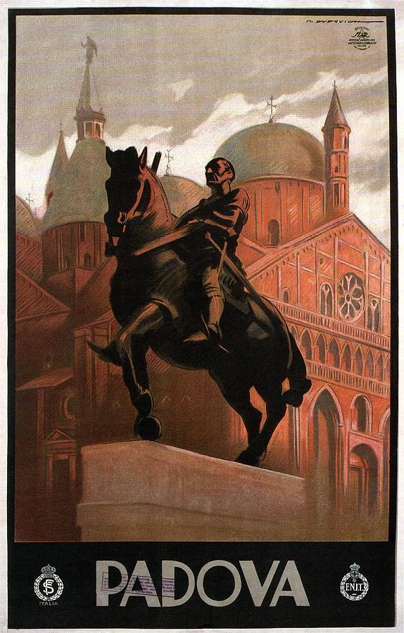 Vintage Painting - Basilica of Saint Anthony in Padua - Padova, Italy - Vintage Illustrated Poster by Studio Grafiikka