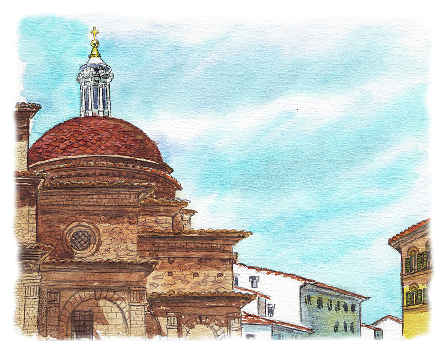 Basilica San Lorenzo Florence Italy Painting by Irina Sztukowski