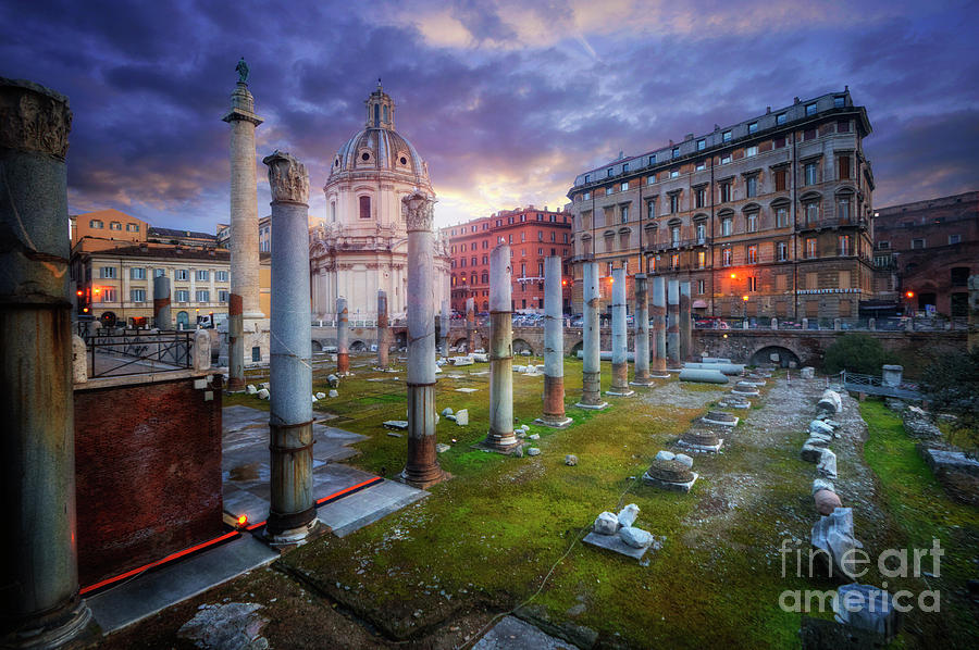 Basilica Ulpia And Trajans Column Photograph by Yhun Suarez