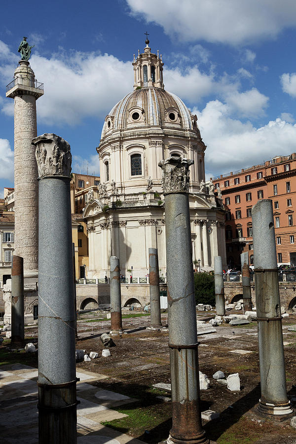 Basilica Ulpia, Frajan's Columns, Rome, Italy Photograph by Bruce Beck