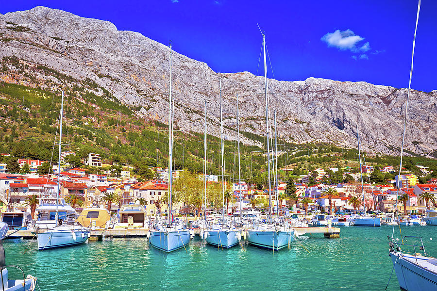 Baska voda waterfront sailing destination in Makarska riviera Photograph by Brch Photography