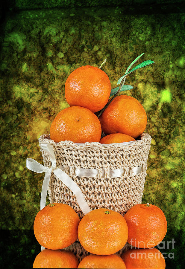 Basket full of Oranges Photograph by Shirley Mangini