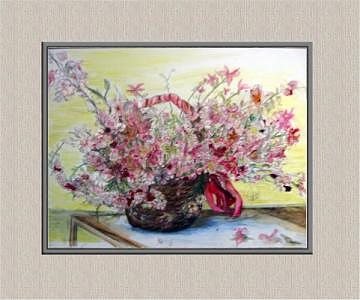 Flower Painting - Basket by Jude Dube