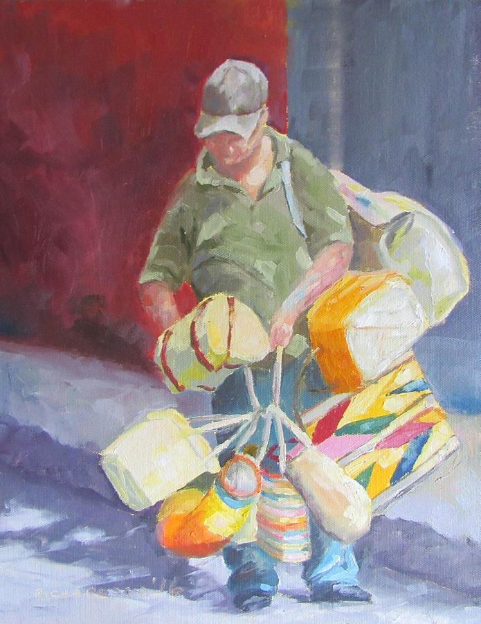 Basket Man Painting by Susan Richardson