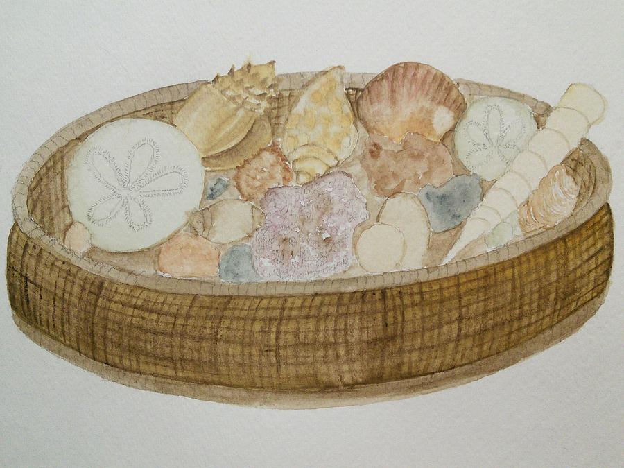 Basket of Beach Memories Painting by Susan Nielsen