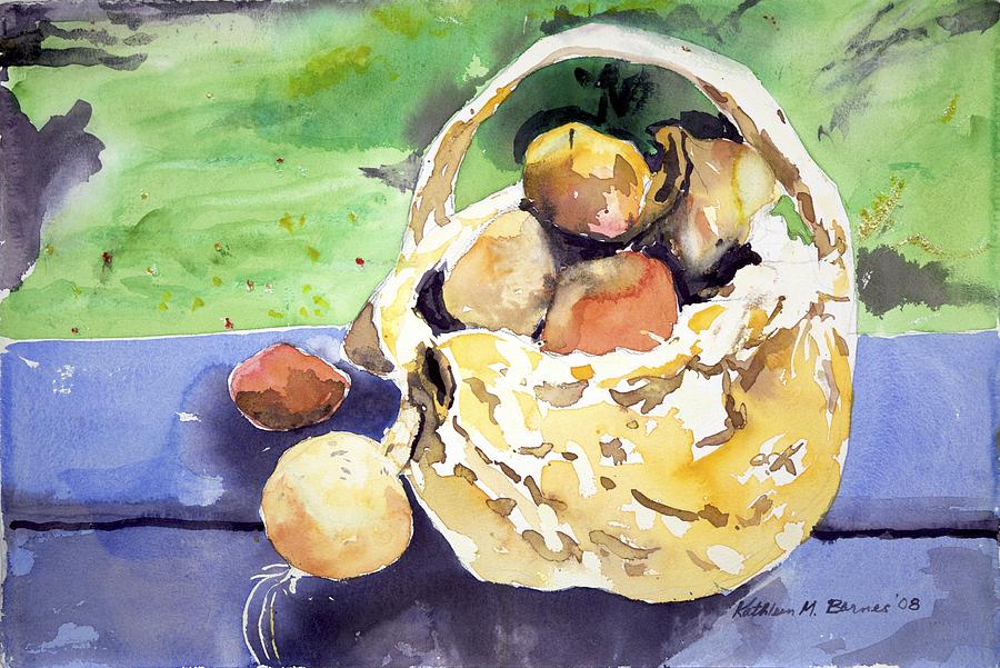Basket of Fruit Painting by Kathleen Barnes