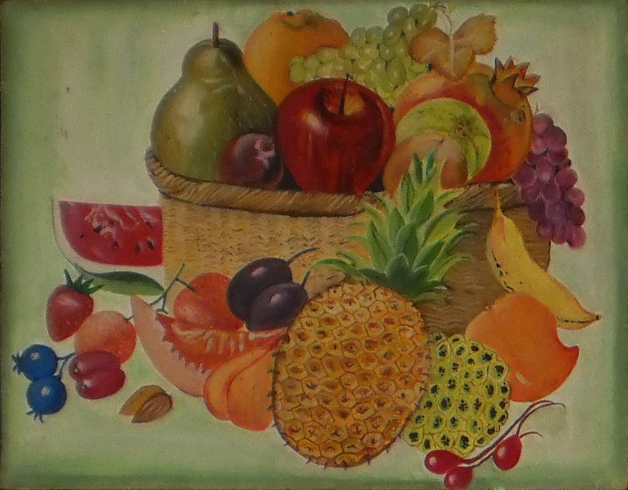 Basket of fruits Painting by Sonal Agrawal | Fine Art America