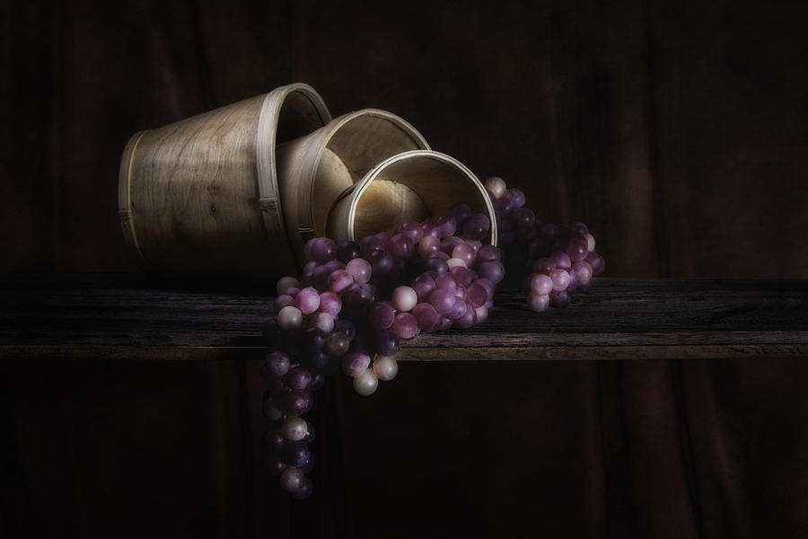 Grape Photograph - Basket of Grapes Still Life by Tom Mc Nemar