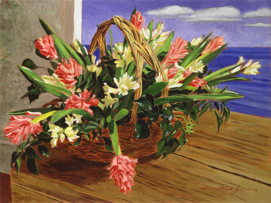 Basket Of Hyacinths Painting by David Lloyd Glover