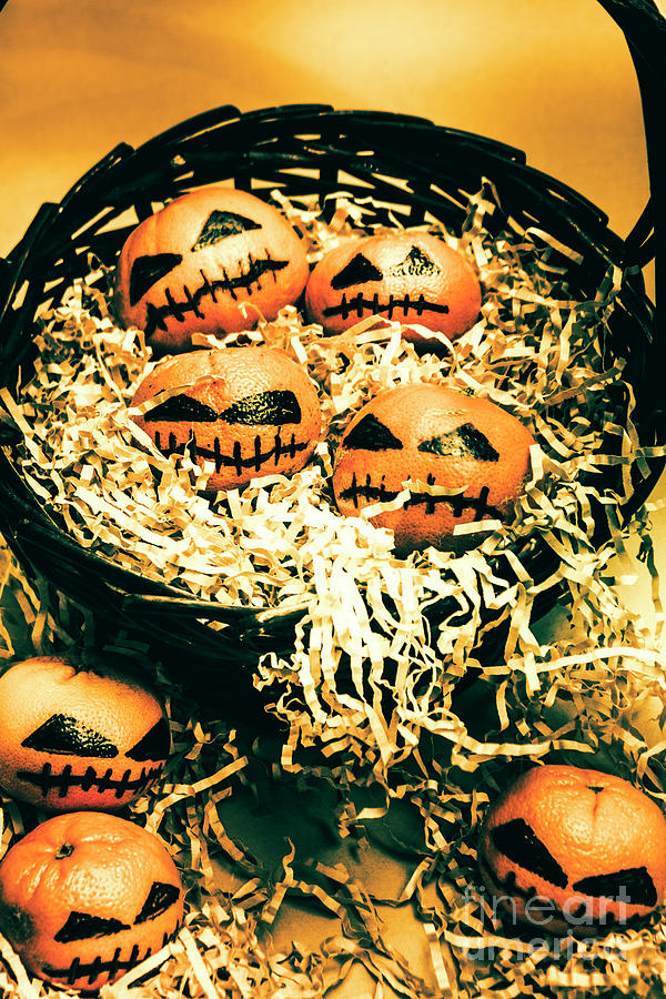 Halloween Photograph - Basket of little halloween horrors by Jorgo Photography