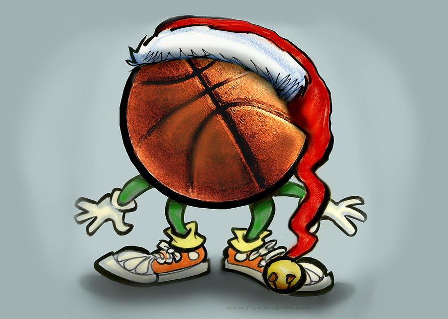 A super new greeting card for basketball fans! Basketball Christmas card 
