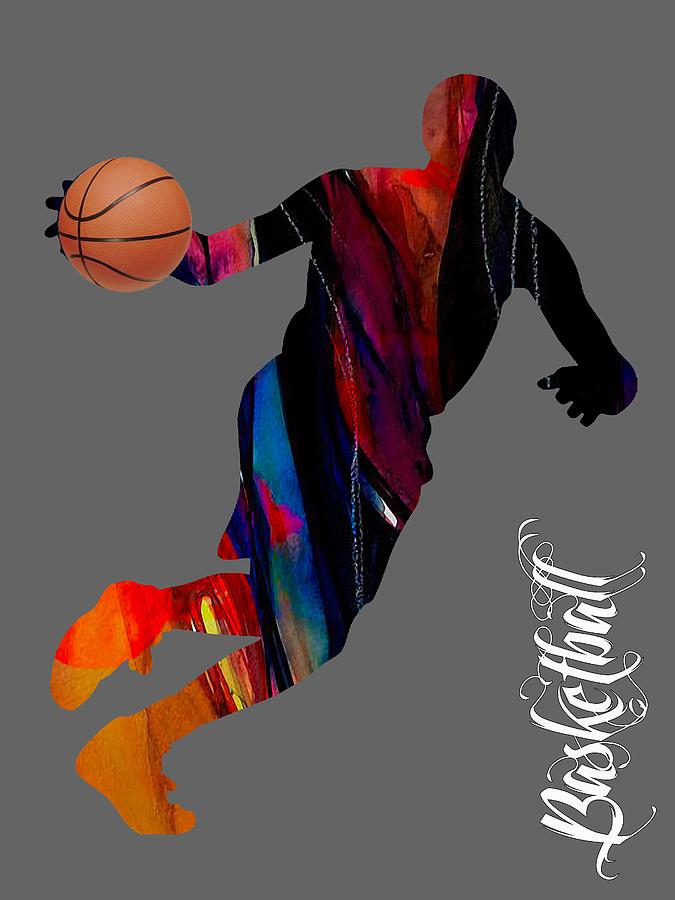 Basketball Collection Mixed Media by Marvin Blaine