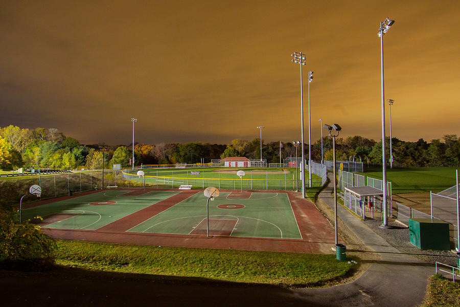 Basketball Court at night  Photograph by Brian MacLean