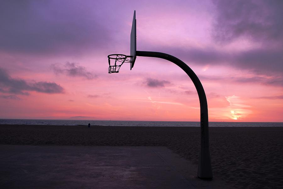 Basketball Photograph - Basketball Court at Sunset by Matt Quest