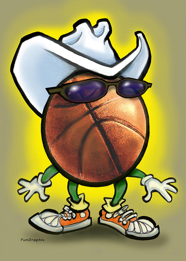 Basketball Cowboy Digital Art by Kevin Middleton
