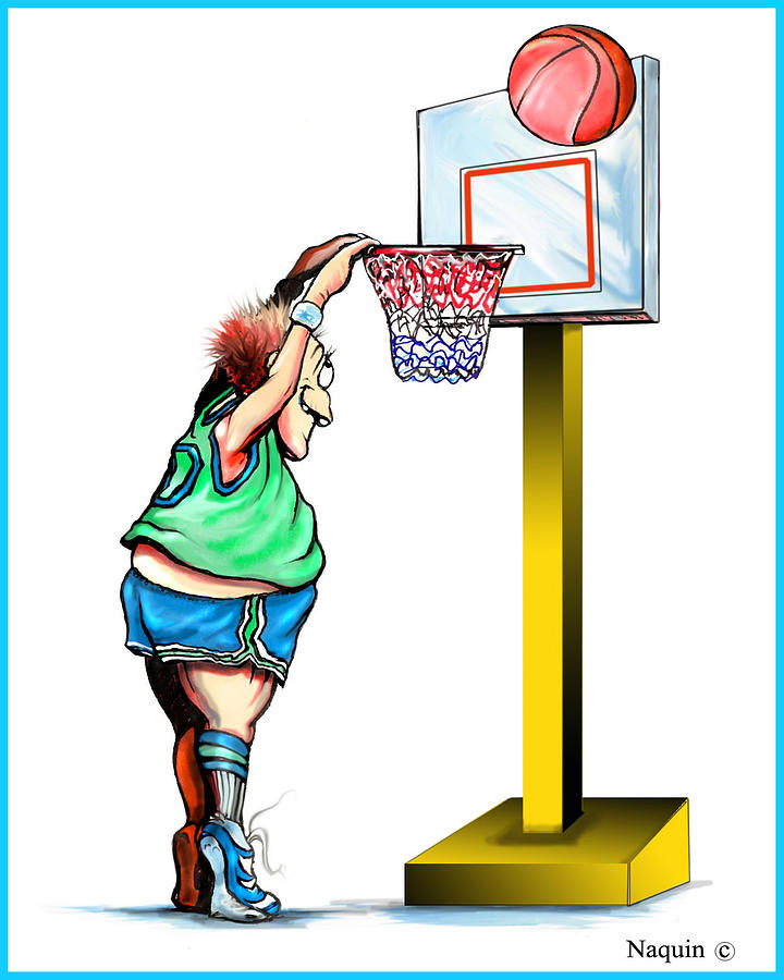 Basketball Dunk Drawing by Keith Naquin Pixels