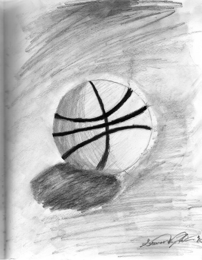 basketball pencil drawing