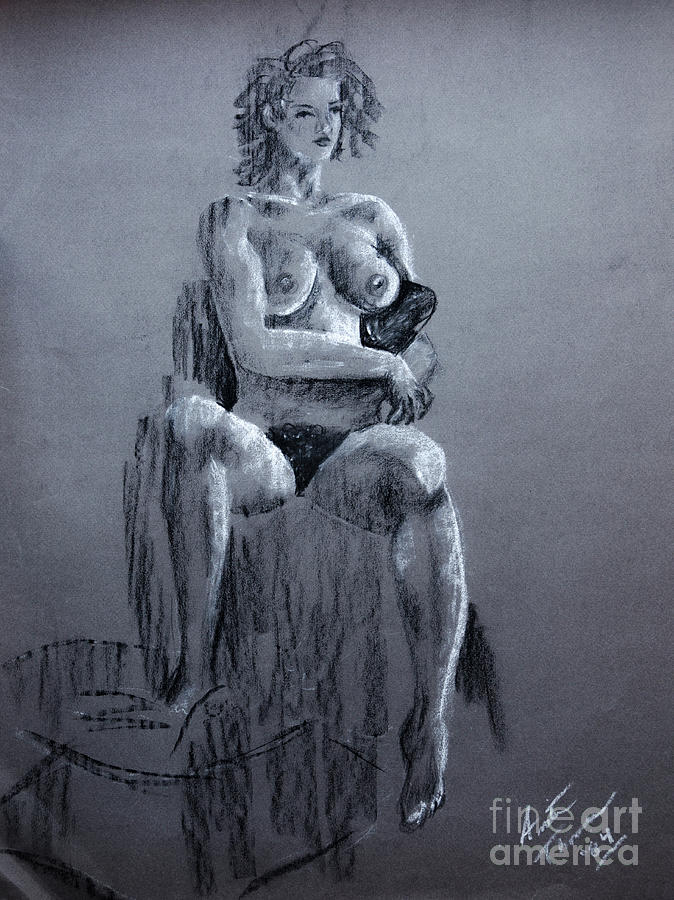 Basking nude Painting by Anita Thomas