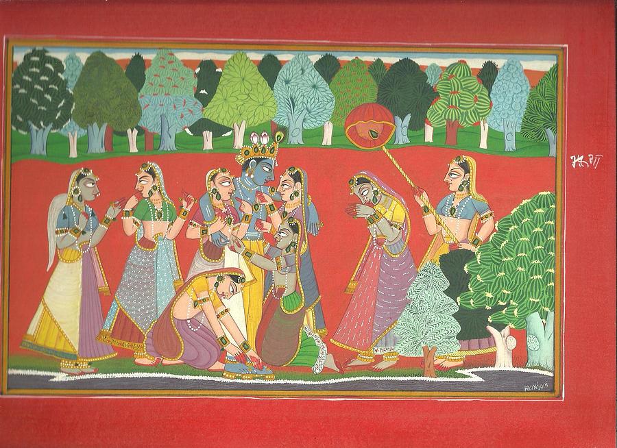 Basohli Miniature Painting  Framed Prints by Gunjan Sharma
