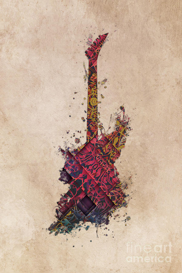 Bass guitar  Digital Art by Justyna Jaszke JBJart