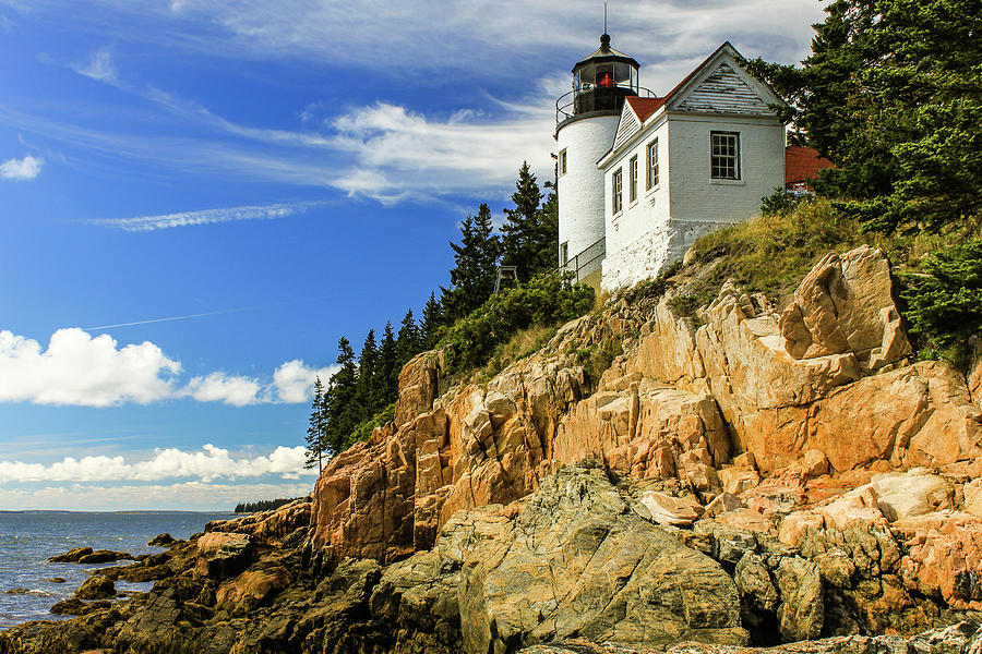 Acadia National Park Signed Photo Card Bass Harbor Head Lighthouse