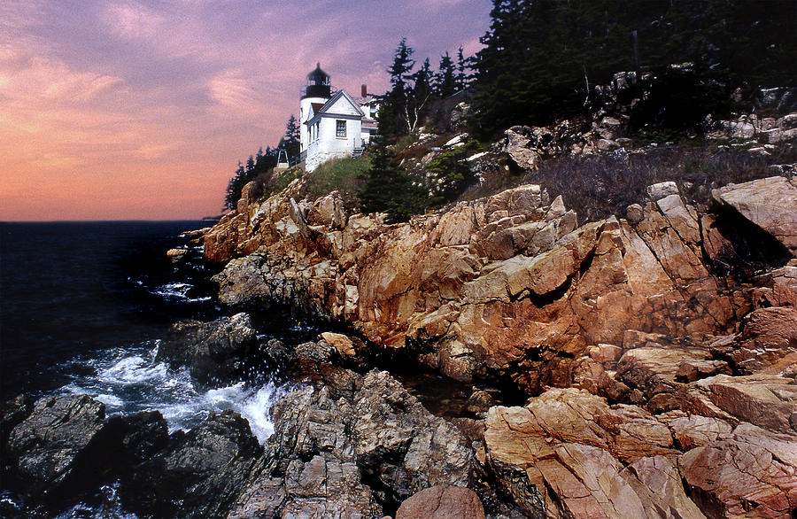 Bass Harbor Head Lighthouse In Maine Photograph by Skip Willits