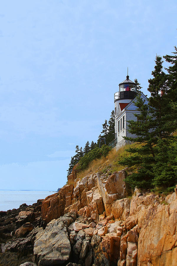 Bass Harbor Light House Photograph by Ronald Fleischer - Fine Art America