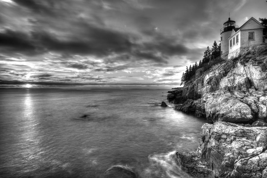 Bass Harbor Lighthouse Black and White Photograph by Scott Bryson ...