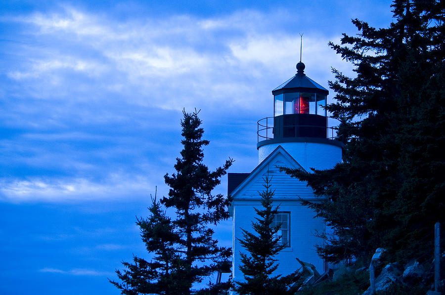 Bass Harbor Lighthouse Blue #2 Photograph by Brian Green