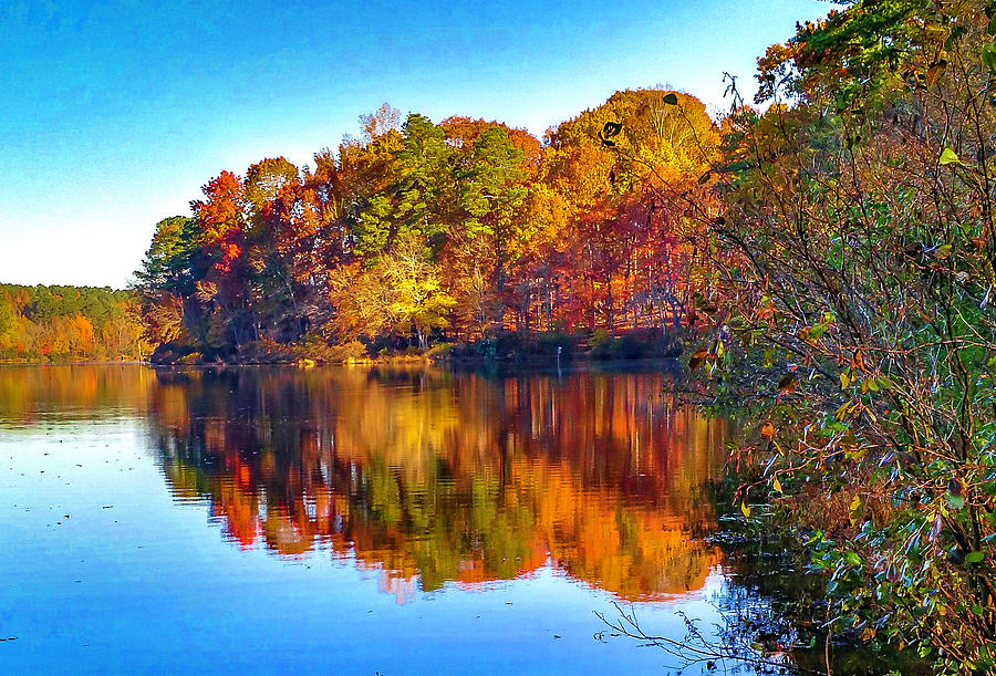  Bass Lake, NC, Fall Colors Photograph by Jim Moore