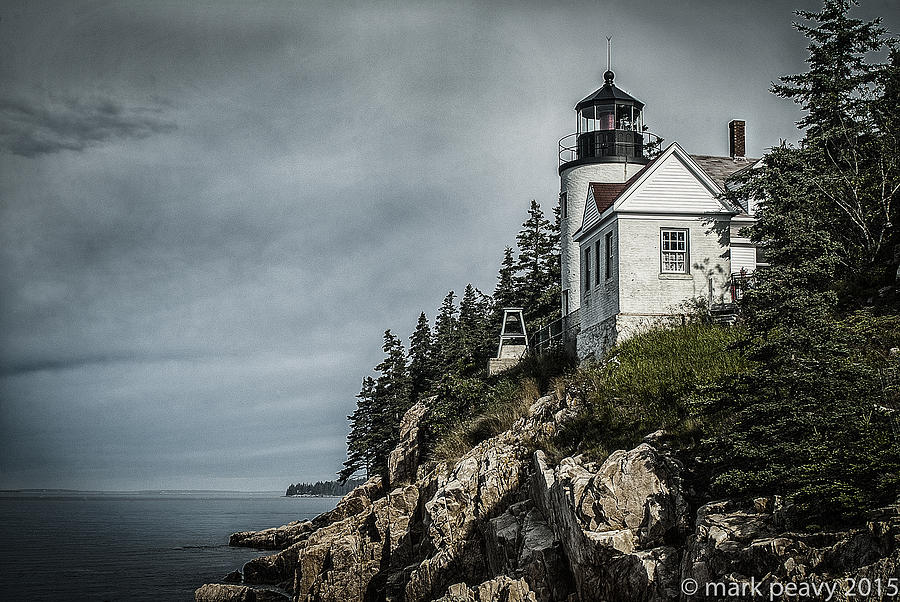 Bass Lighthouse Maine Photograph by Mark Peavy