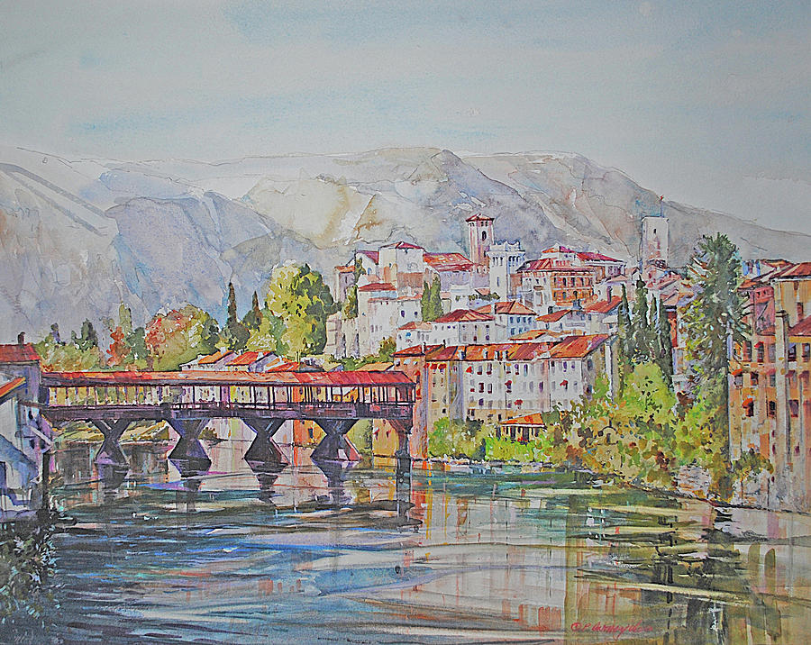 Bassano del Grappa Painting by P Anthony Visco