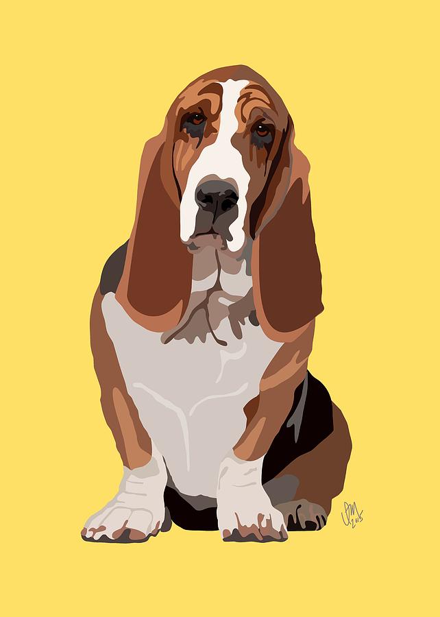 Basset Hound Digital Art by Ian Mutton - Fine Art America