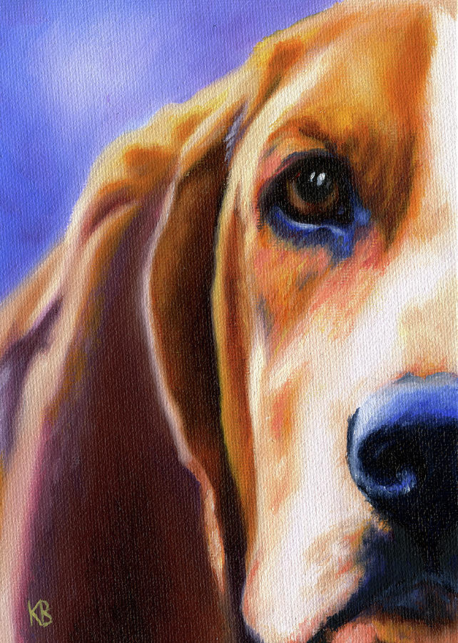Dog Painting - Bassett Hound Eye by Karen Broemmelsick