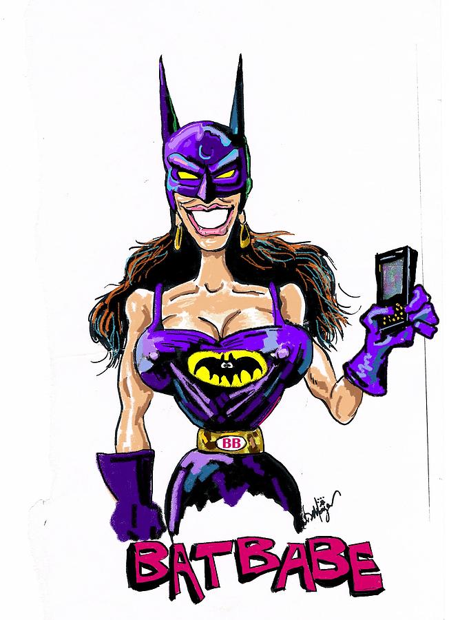 clase italiano Para llevar Bat Babe Drawing by Wayne Monninger - Pixels