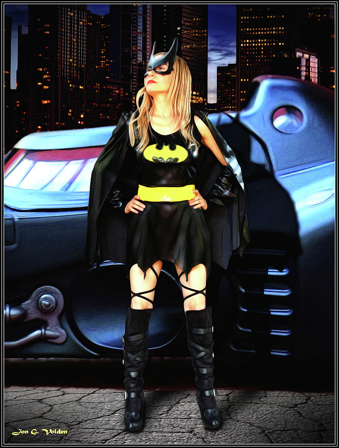 Bat Gal in the City Photograph by Jon Volden