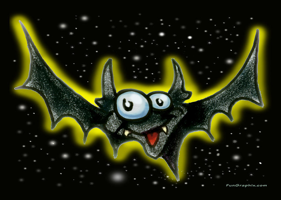 Bat Greeting Card by Kevin Middleton
