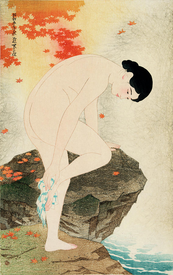 Vintage Painting - Bath Aroma by Ito Shinsui 