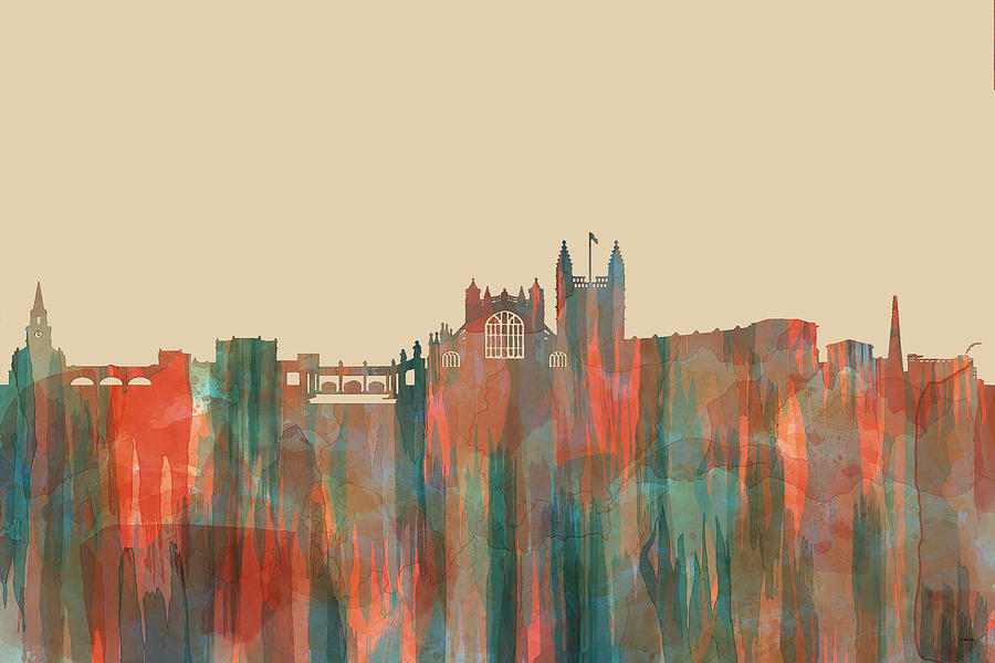 Bath England Skyline Digital Art by Marlene Watson