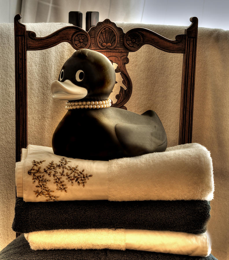 Duck Photograph - Bath Time Buddy  by Sandra Rossouw