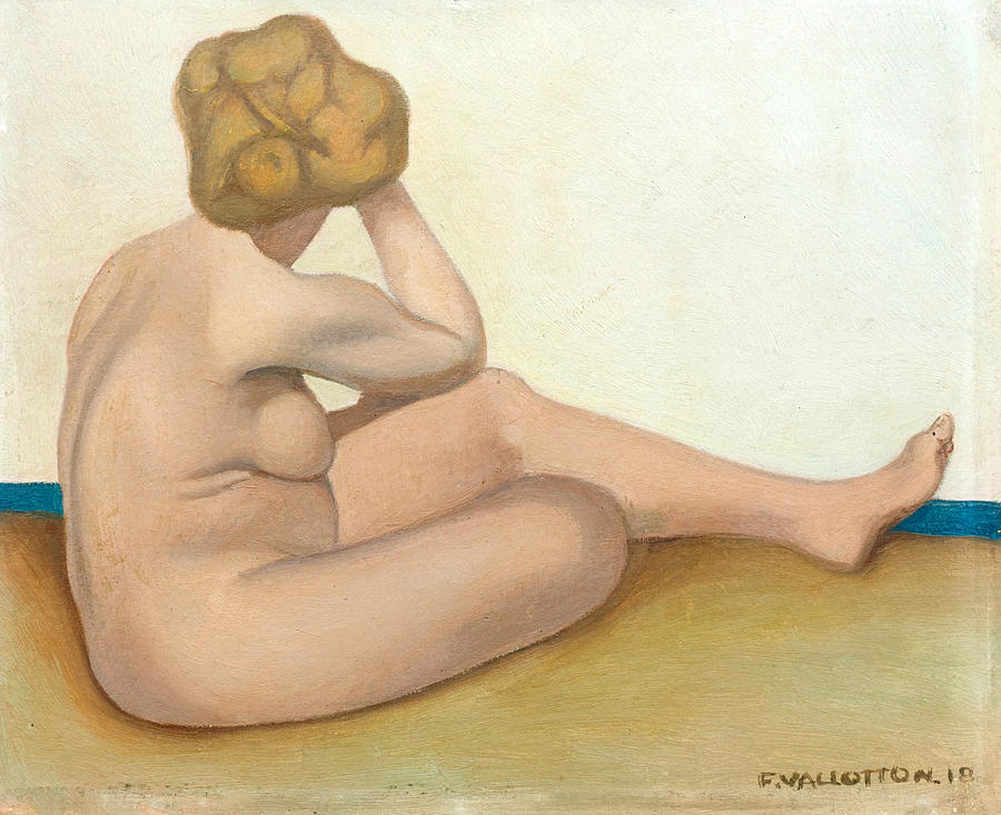 Bather Sitting On the Sand Painting by Felix Vallotton
