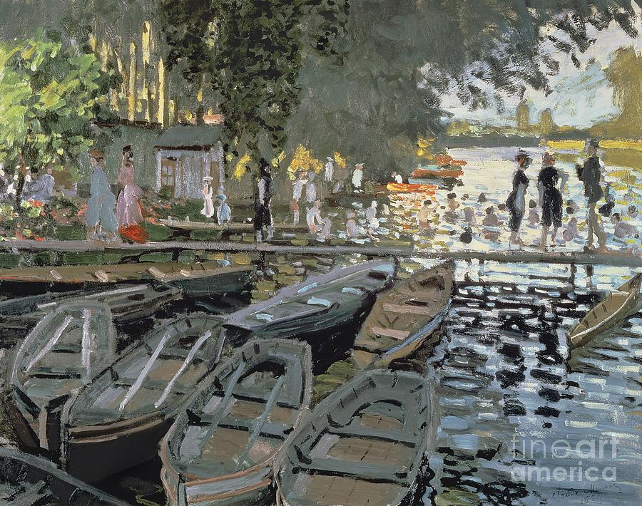 Claude Monet Painting - Bathers at La Grenouillere by Monet by Claude Monet
