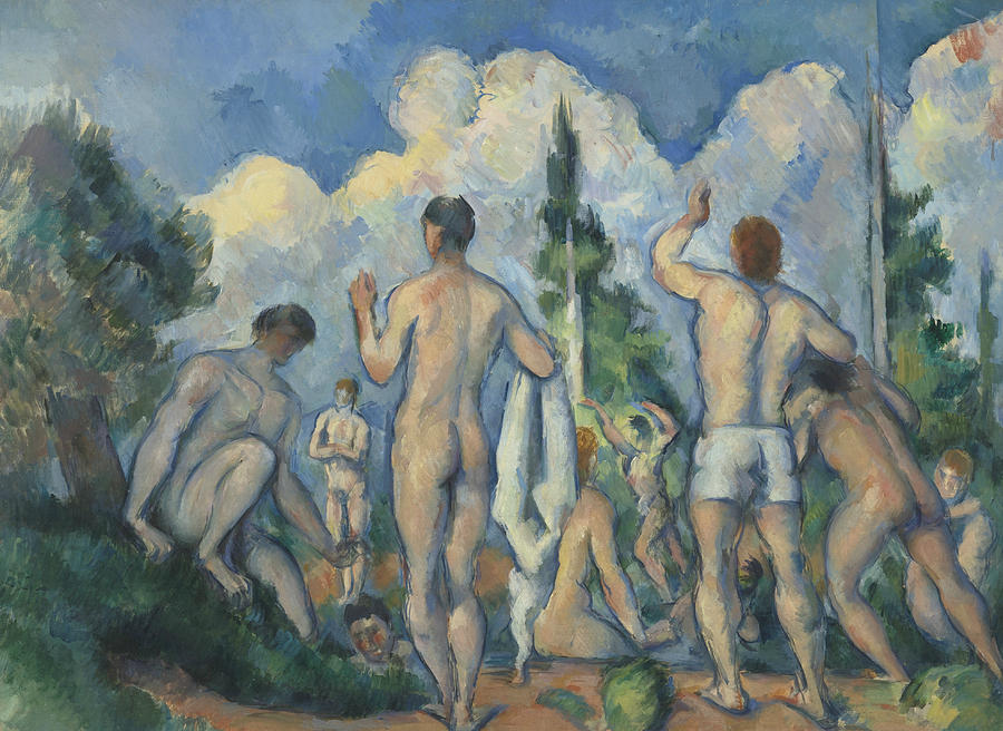 Bathers, circa 1890 Painting by Paul Cezanne