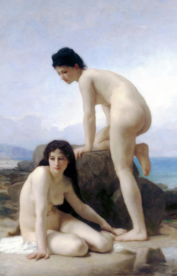 Nude Mixed Media - Bathing Beauties by Georgiana Romanovna